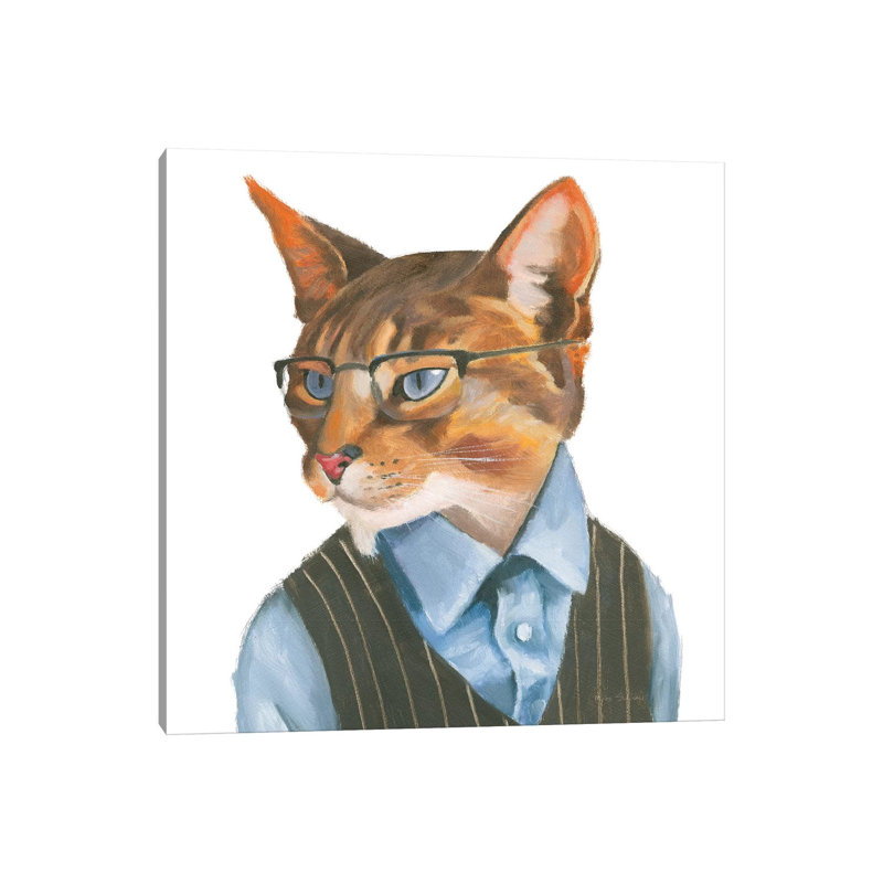 Cattitude IV by Myles Sullivan - Floater Frame Gallery-Wrapped Canvas Giclée on Canvas, Wrapped Canvas