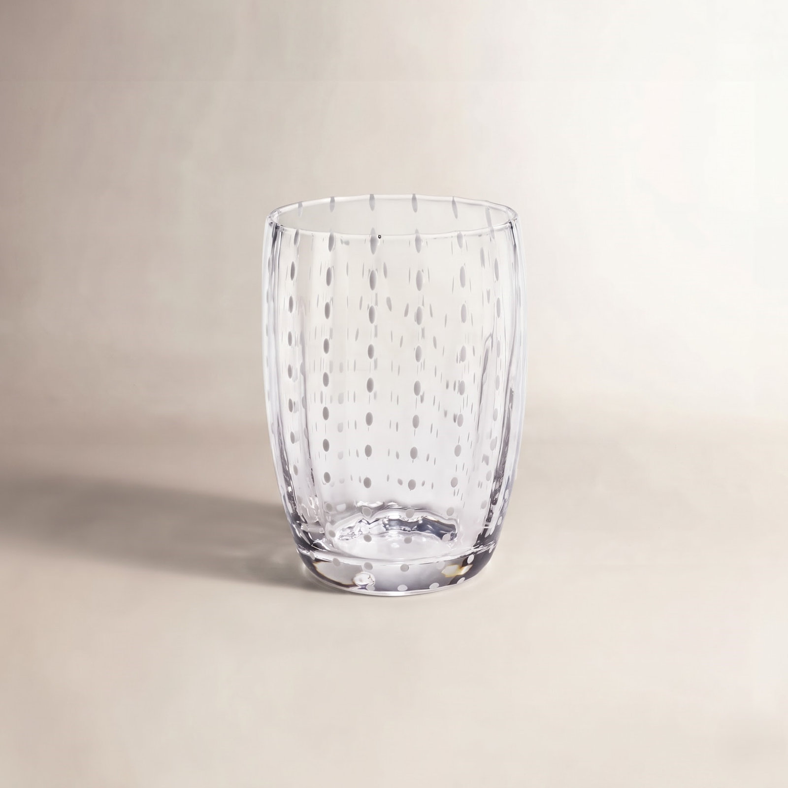 Oakes Ribbed Drinking Glass, Clear