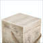 Table d'appoint carrée en grain de bois MGO avec corde tressée simulée
