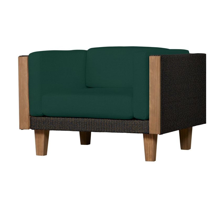 Catalina Outdoor Teak Lounge Chair, Mink, Rollo Linen