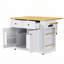 Grand îlot de cuisine 48 pouces avec 2 tabourets de bar-1404801315