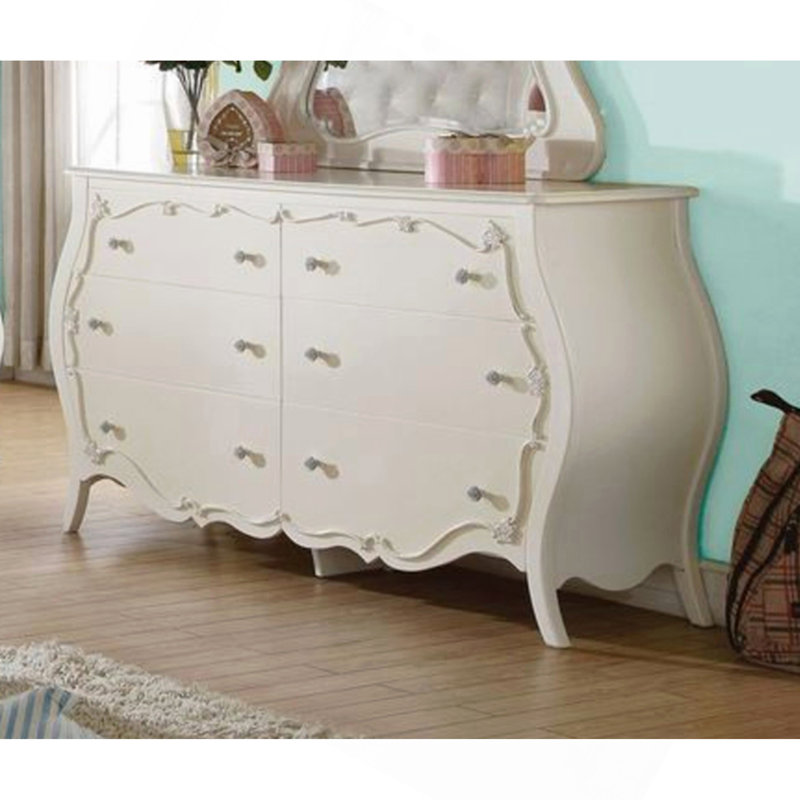Commode Edalene au fini blanc perle