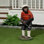 Golfer Monkey Statue