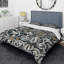 Ensemble de housse de couette or métallique et floral - Polyester microfibre-38759227