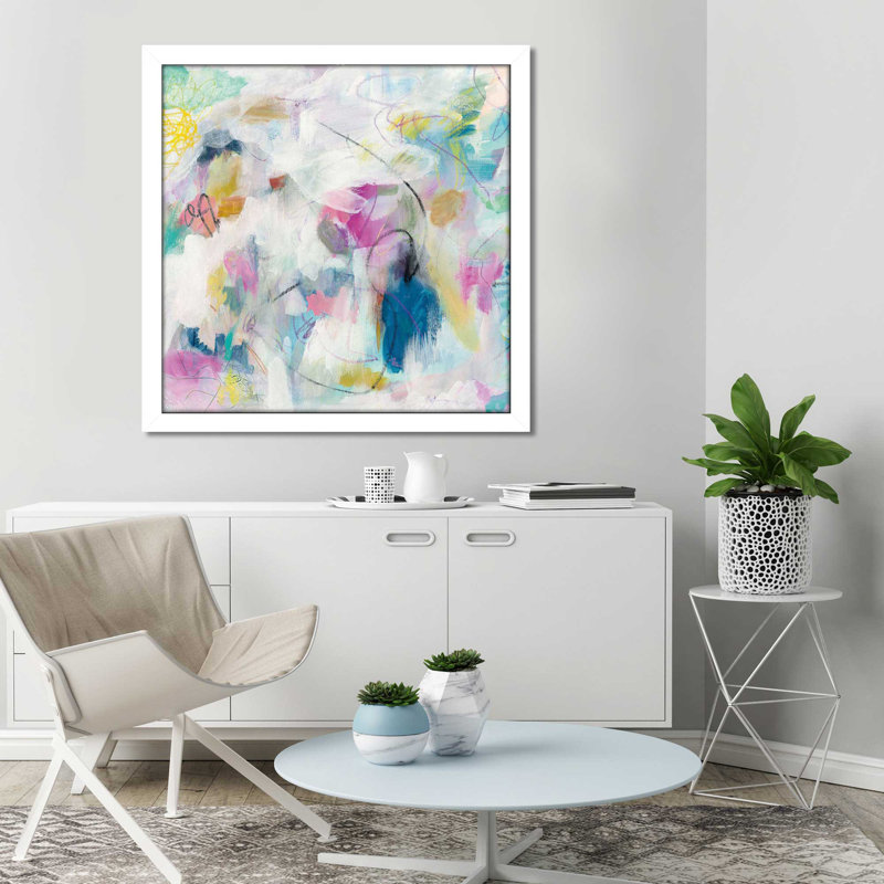 Lumière du jour I - Peinture, Cadre blanc, H 37,5 po x l 37,5 po x P 1 po
