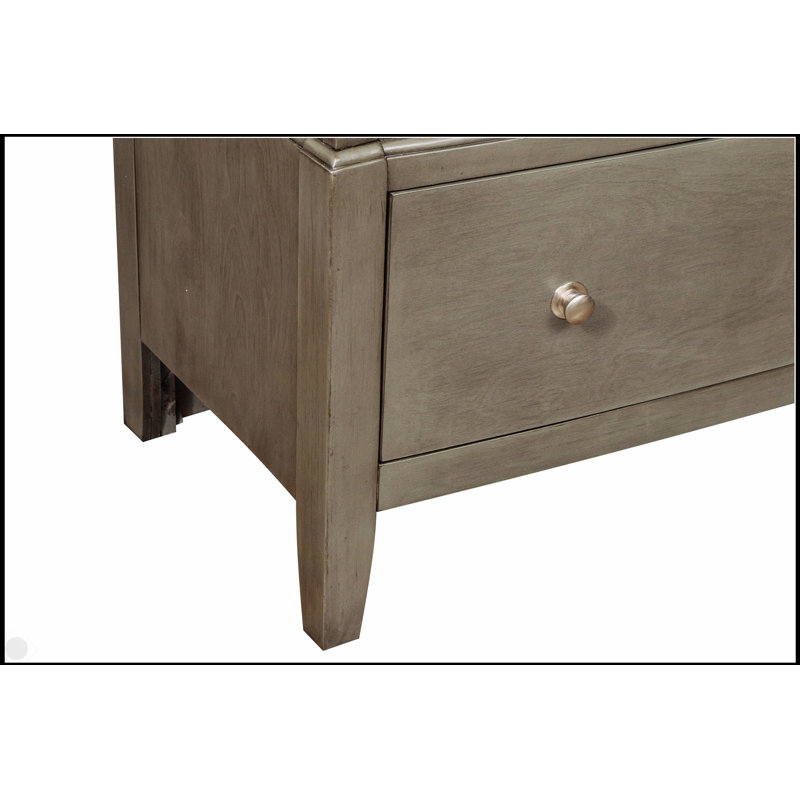 Transitional Style Grey Finish 1Pc Desser With Storage Drawers And Ball Bearing Glides, Perfect For Modern And Traditional Homes.