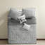 Contemporary Geometric Grey Bedding Set Metallic Print For Stylish Bedrooms