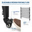 Double barrière de sécurité pliante robuste, clés de barricade en acier pour garage, H 63,39 po x l 71 po