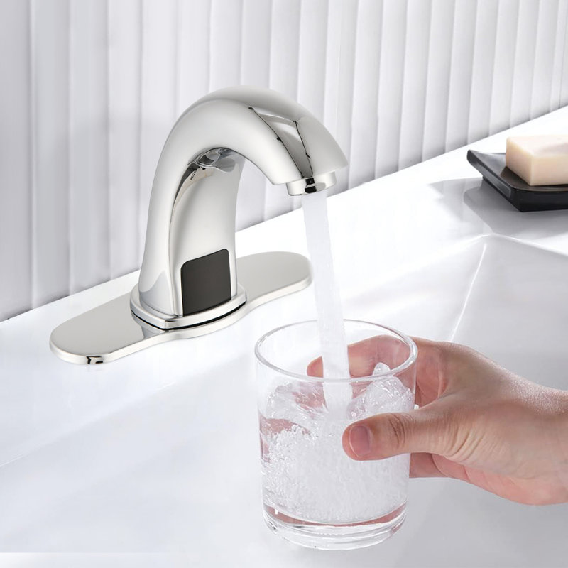 Touchless Bathroom Faucet With Temperature Control – Chrome Finish, Motion Sensor, Zinc Alloy & Brass Construction