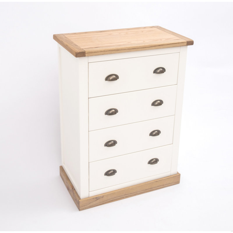 70cm W 4 - Drawer Chest of Drawers, Waxed Oak