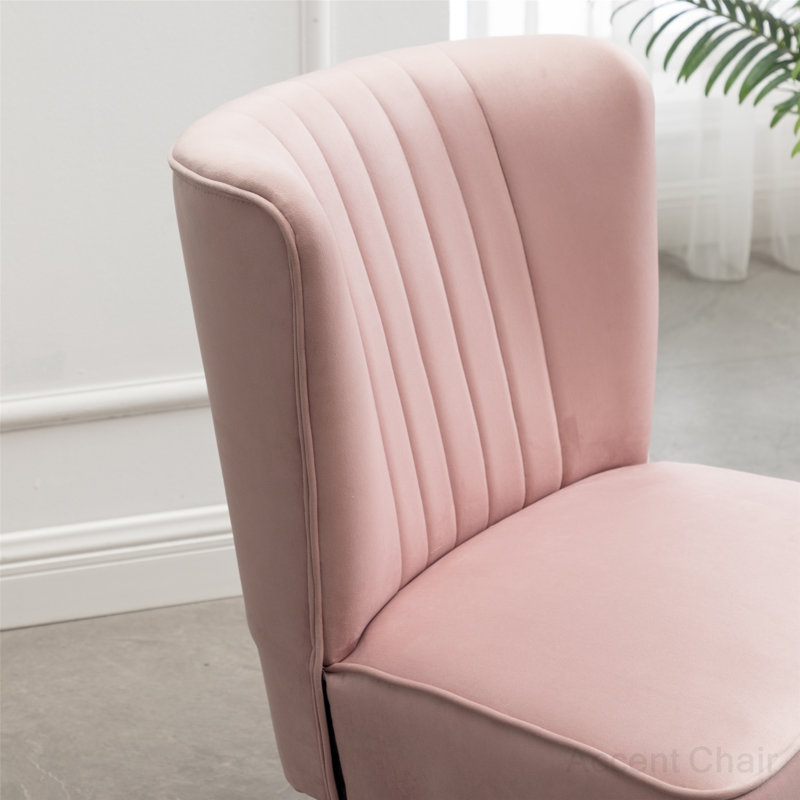 Fauteuil d'appoint Elon, Polyester rose