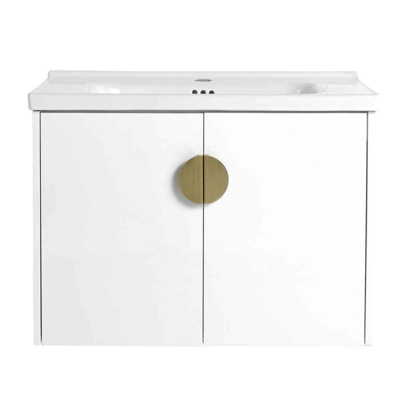 Meuble-lavabo simple avec plateau en céramique 27,82 po Thirion