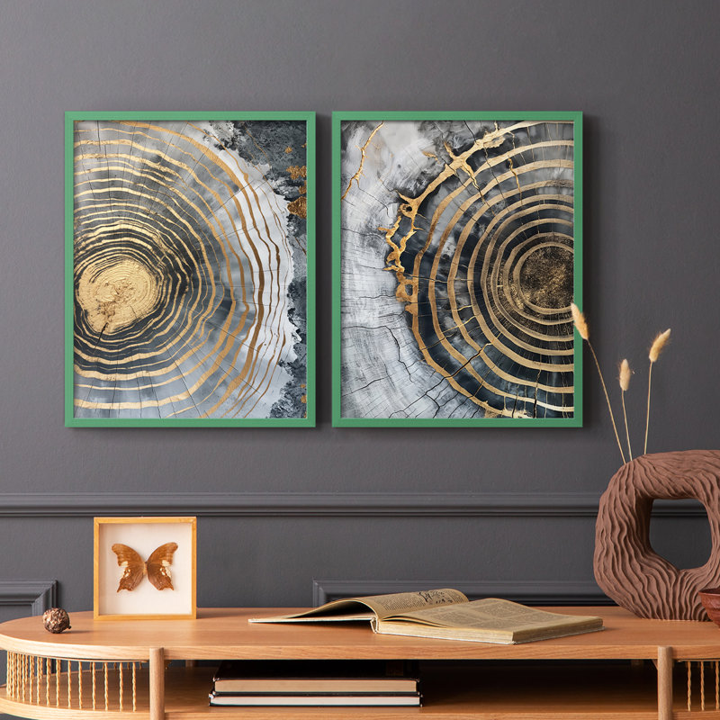 Série ABSTRACT CCLV - reproduction encadrée de qualité supérieure - prête à être accrochée - aucun clou requis - aucun clou requis