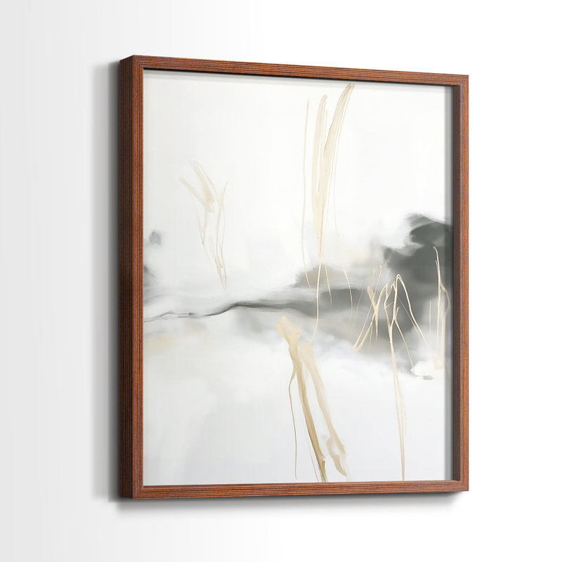 Série ABSTRACT DCCCLxx - reproduction encadrée de qualité supérieure - prête à être accrochée - aucun clou requis, Noyer