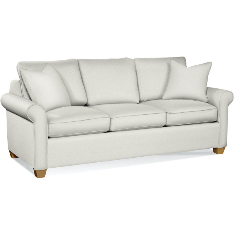 Park Lane Upholstered 81'' Sofa, Honey Finish, Elite Chocolate; 0321-72