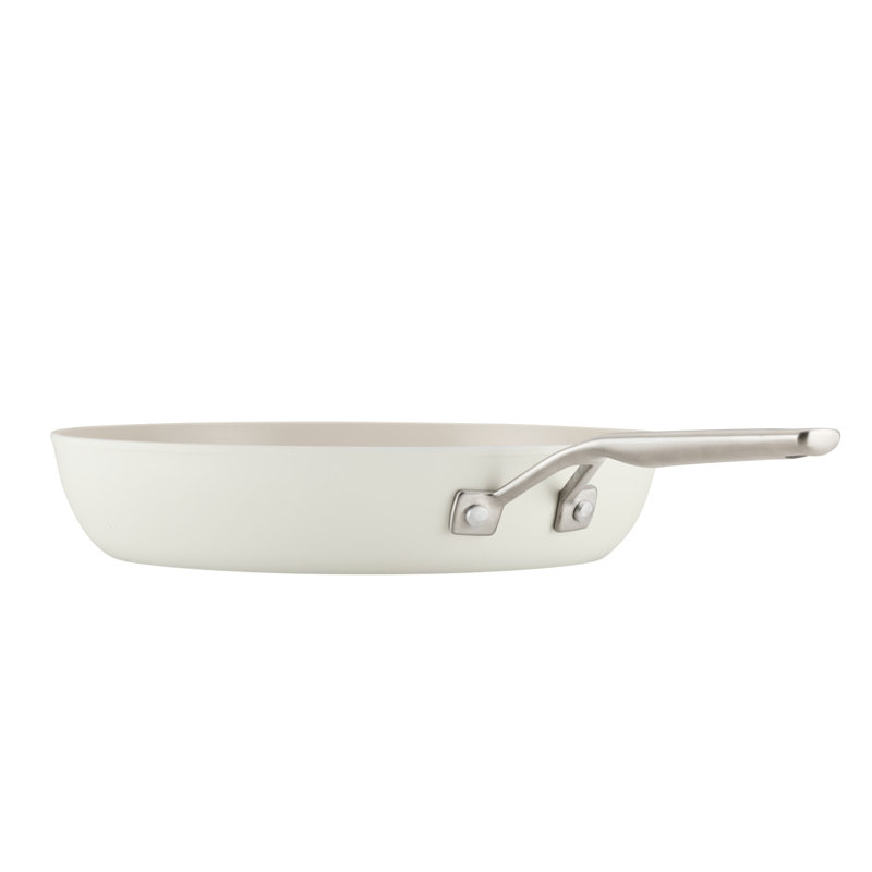 Kitchenaid Hard Anodized Ceramic Nonstick Frying Pan / Skillet, 10 Inch, Porcelain White, 12.25"