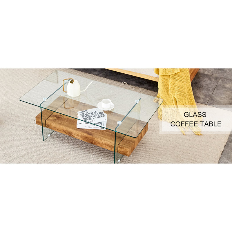 Table basse 40,3 po 2 couches, Bois