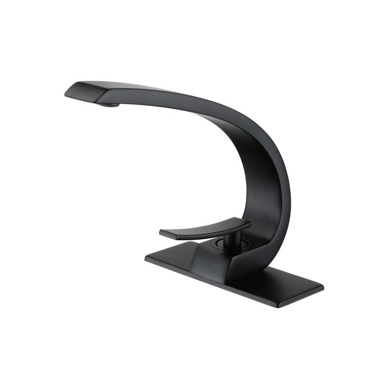 Single-Hole Single-handle Bathroom Faucet, Matte Black