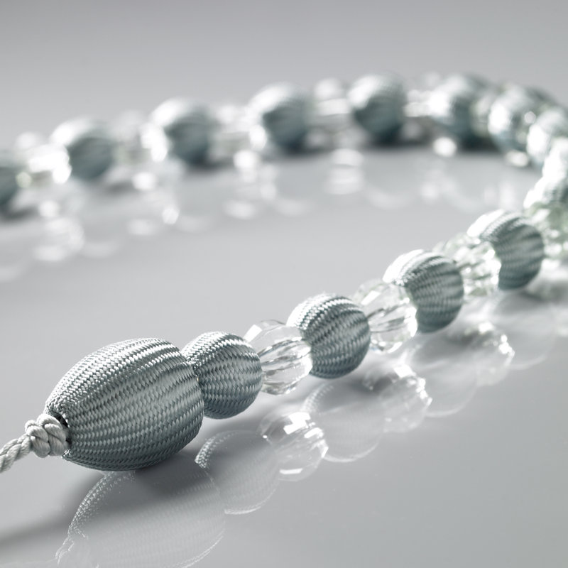 Canaan Earl Beaded Curtain Tieback, Duck Egg Blue
