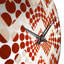 Fiery Red Chevron Passion - Horloge murale à chevrons-101238150