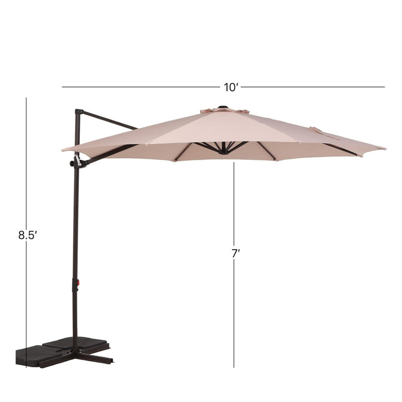 Parasol de patio Arlmont & Co., Beige