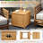 2-In-1 Acacia Wood Outdoor Side Table With Storage, Square