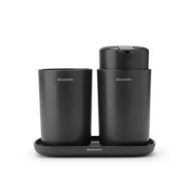 Menoto Collection Freestanding Toilet Butler with Short Brush Holder and 2 Roll  Holder in Black, Accommodates Two Roll of Tissue Paper, and Built-In Water  Tray for Toilet Brush with Holder by Blomus