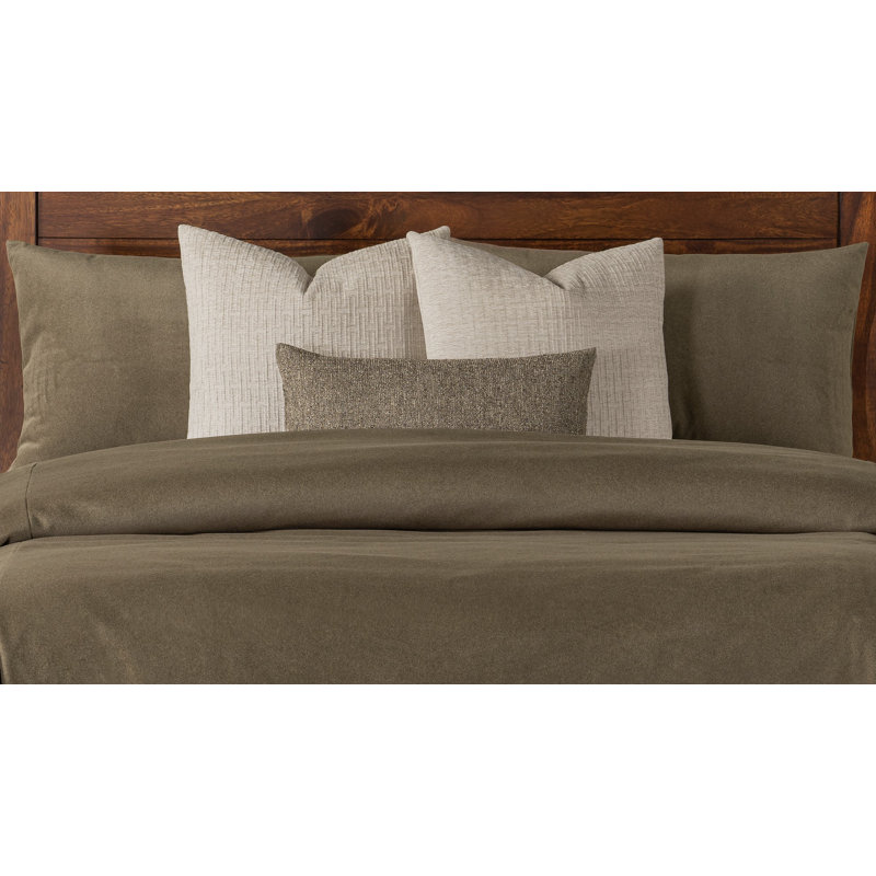 Burly Polyester Baffle Box Stitch Duvet Cover & Insert, California King Duvet + 6 Additional Pieces, Brown