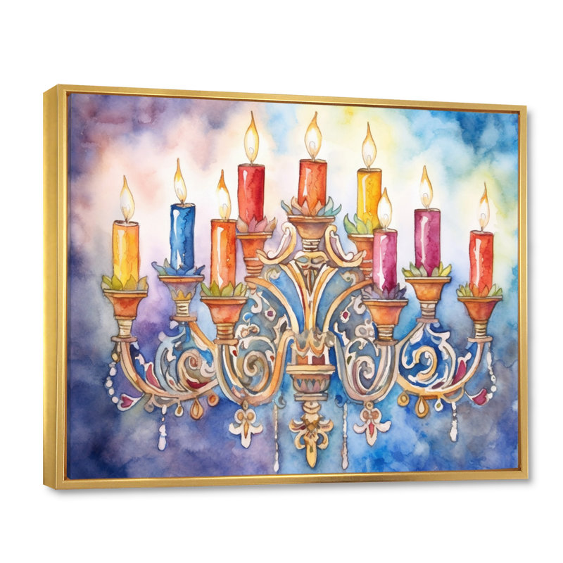 Créations sacrées sur toile, H 12 po x l 20 po x P 1 po, Cadre flottant doré