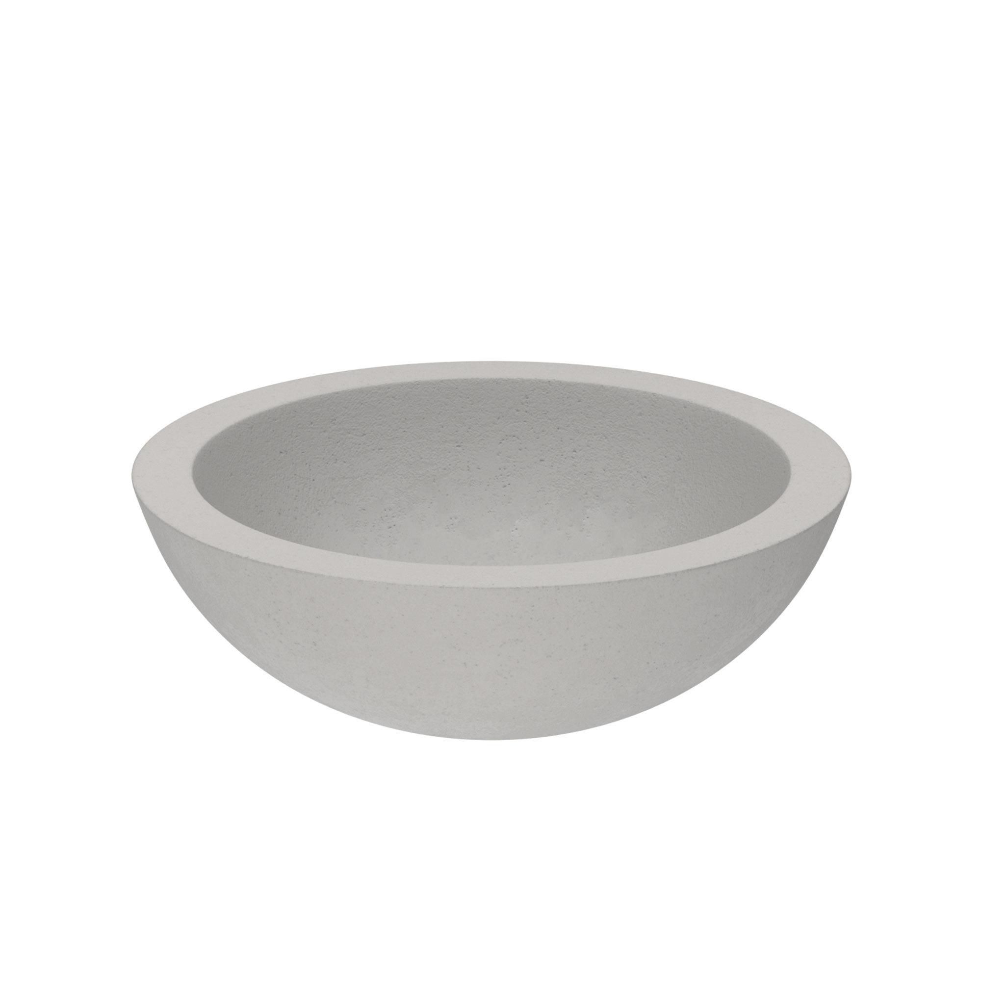 Morro Concrete Handmade Circular Vessel Bathroom Sink, Ash