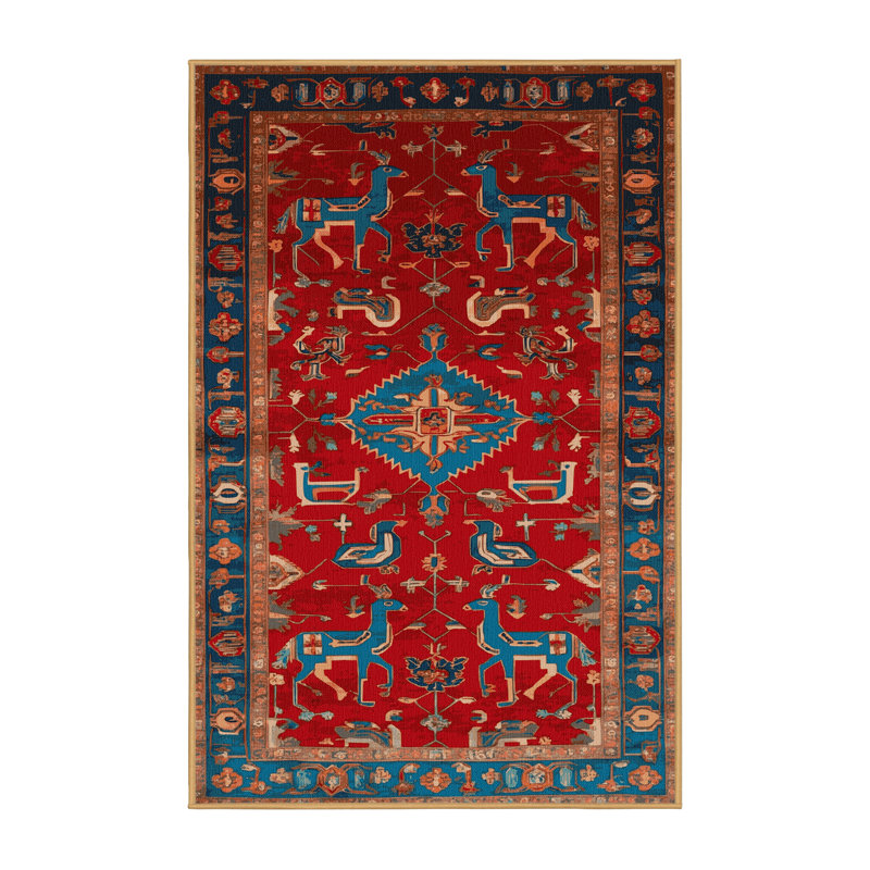 Tapis brun lavable à la machine, Rectangle 5 pi x 8 pi
