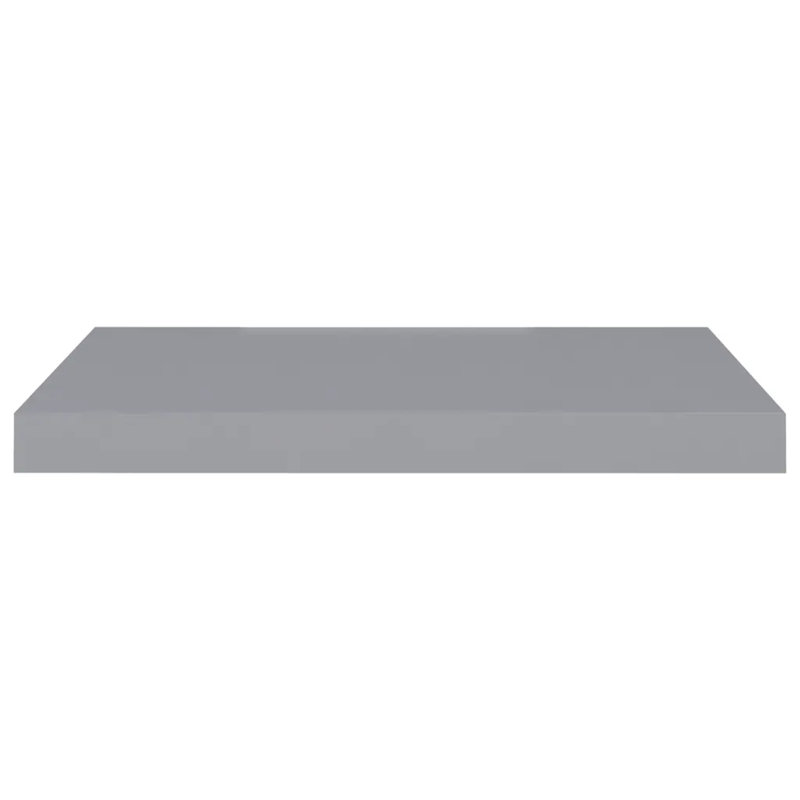 Arsis 4 Piece Metal Floating Shelf, 3.8cm H x 23cm W x 50cm D, Grey