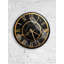 Horloge murale moderne en verre trempé, marbre noir et accent doré, décoration intérieure élégante, idée de cadeau de pendaison de crémaillère, montre minimaliste-295855525-295855520