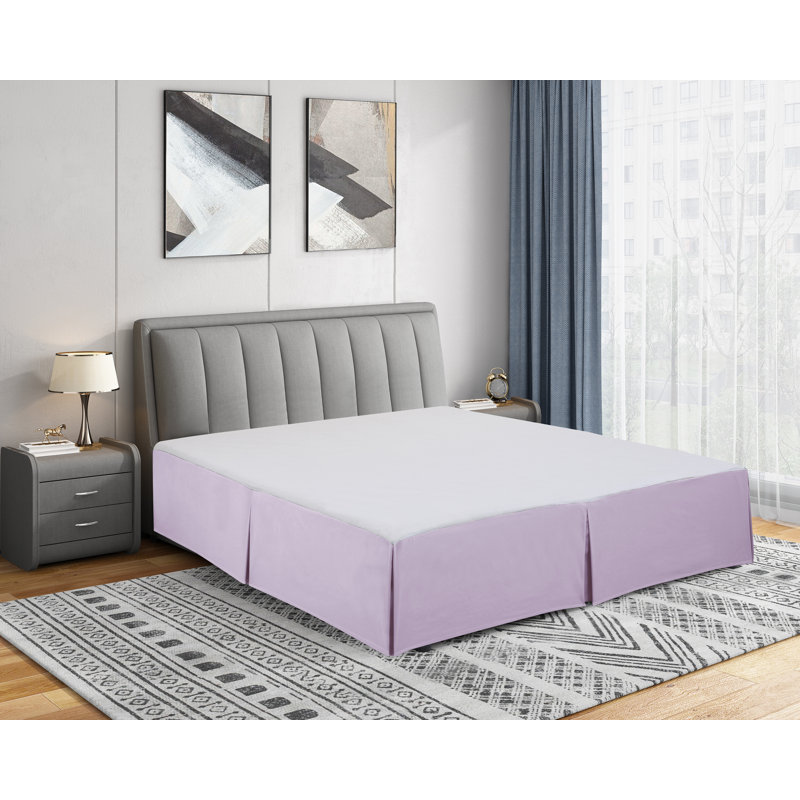 Jupe de lit en microfibre douce de 14 po Wayfair Basics® 1800 Series, Simple, Lavande