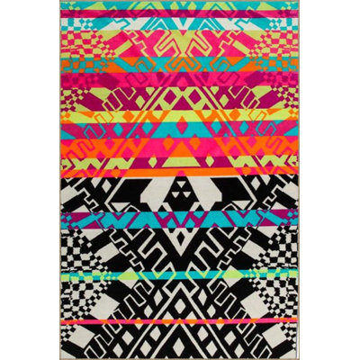 Multicolored Geometric Decorative Carpet