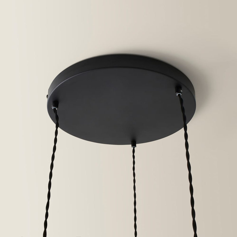 Kameron 3 - Light Painted Shaded Pendant, No, Black