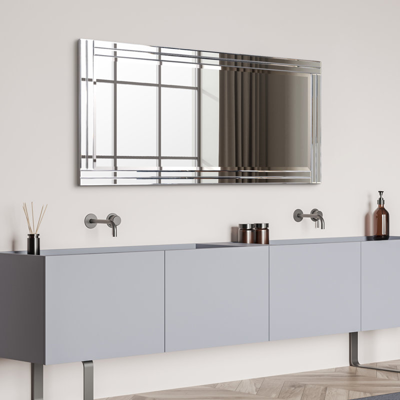 Odelia Solid Wood Rectangle Mirror, 24" x 54"