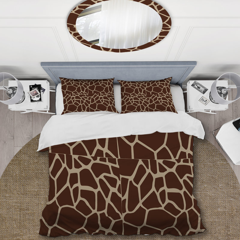 Girafe Skin VII - Ensemble de housse de couette animaux - Microfibre de polyester