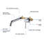 Robinet de salle de bain mural circulaire-72888964