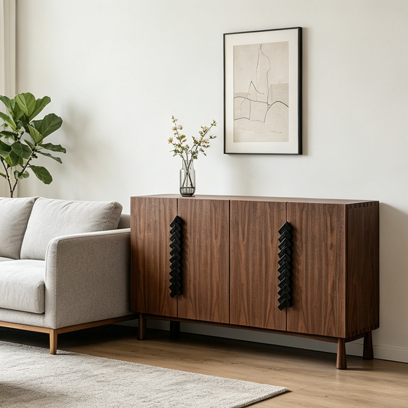 Buffet de style moderne et minimaliste, Noyer noir
