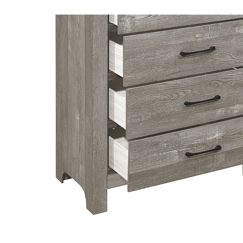 Commode 1 pièce avec tiroirs de rangement, Gris