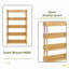 Bibliothèque à 5 niveaux en bois, bibliothèque autoportante avec tablettes de rangement ouvertes et pieds en bois massif, bibliothèque moderne pour le bureau à domicile, le salon