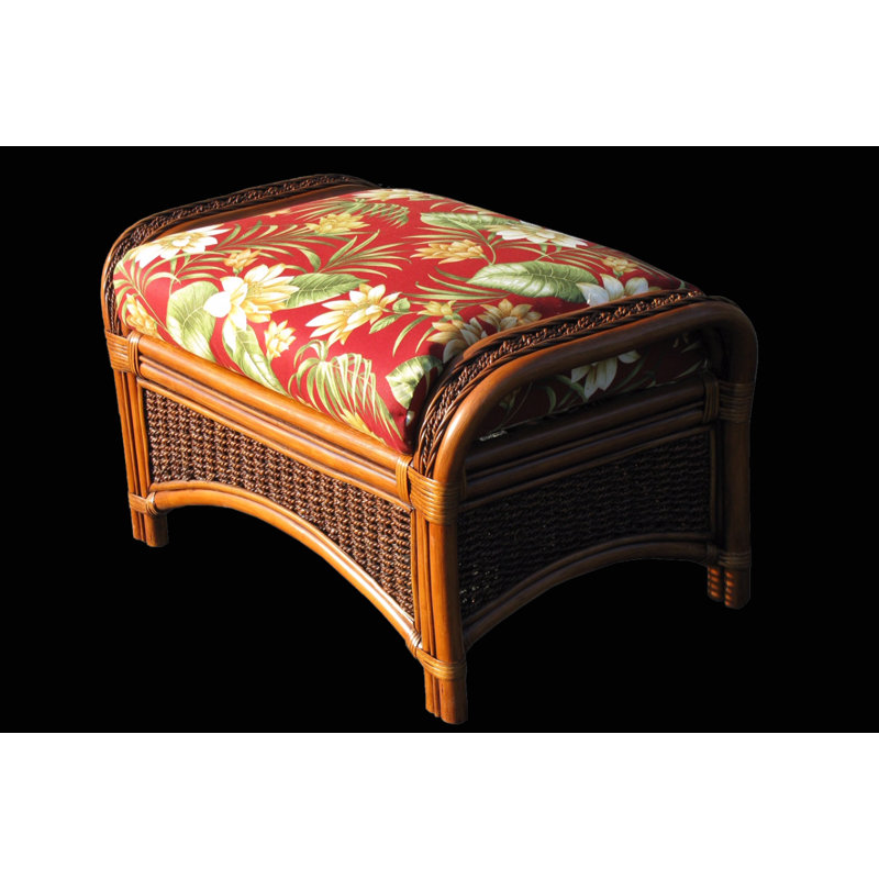 Pritchett Upholstered Ottoman, Rave Watermelon