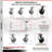 4 Piece Glass Filled Nylon Caster Set