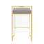 Tabouret de comptoir contemporain Fuji en similicuir gris et doré par Lumisource - ensemble de 2-1380286201