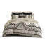 Housse de couette 85% coton, 15% lin avec garniture en chenille pour lit grand et multicolore