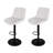 Swivel Bar Stools With Adjustable Height (35.03-43.7 Inches), Backrest, And Soft Knit Fabric - Ideal For Kitchen Island, Bar Counter, Dining Room(Set Of 2)-62781682