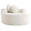 Canapé-lit rond avec canapé modulaire en mousse à mémoire de forme pour le salon, canapé nuage avec trois coussins, beige-1208433078-1208433079-1208433080