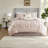 Elegant King Bedding Sets, Polyester Comforter, Pleated Tufted Design For Bedroom
