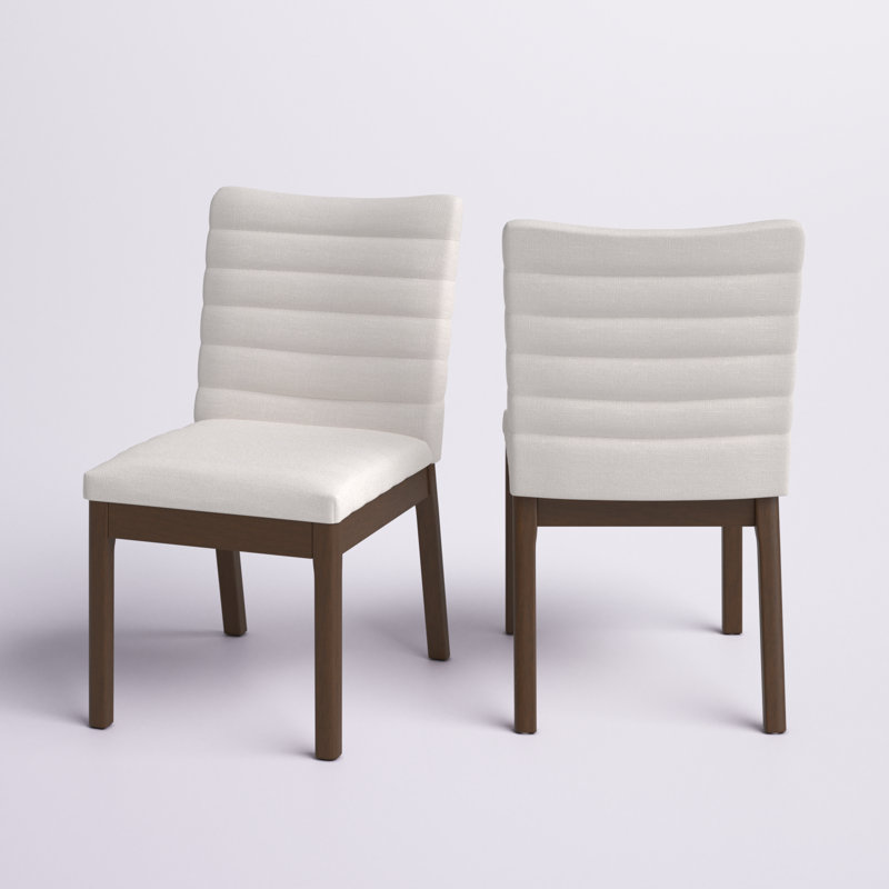 Angalina 19'' H Faux Leather Upholstered Side Chair, Light Beige